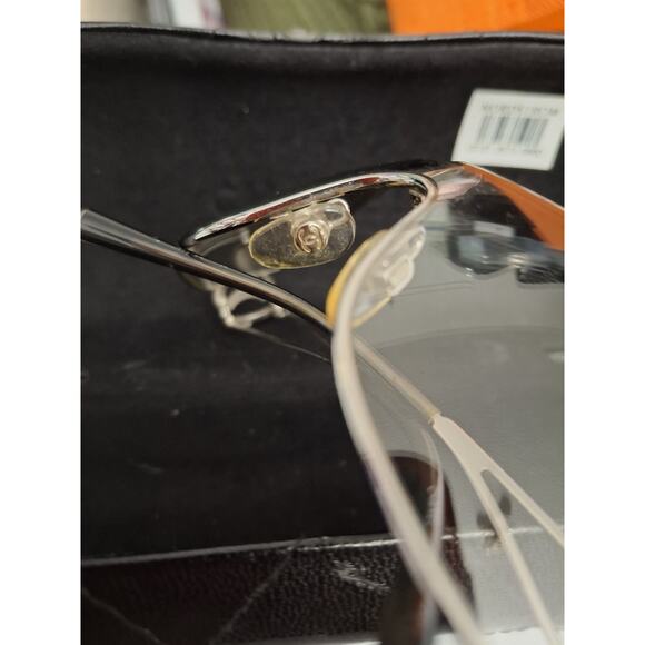 Chanel Sunglasses Womens One Size Silver Rimless Shield Gradient CC Logo Wrap - Picture 9 of 11